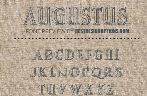 embossed typeface