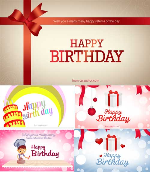 birthday card psd template free download