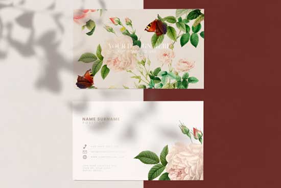 floral business card template