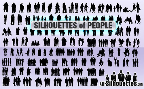 people clip art silhouettes