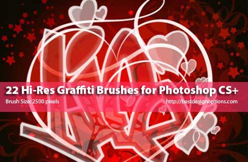 22 Extra Large Graffiti Letters Photoshop Brushes