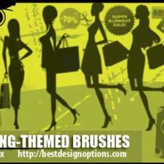 Shopping Clip Art Brushes for Photoshop CS Free to Download