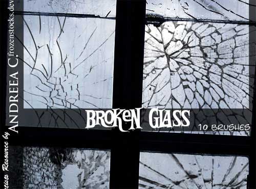 broken glass brushes