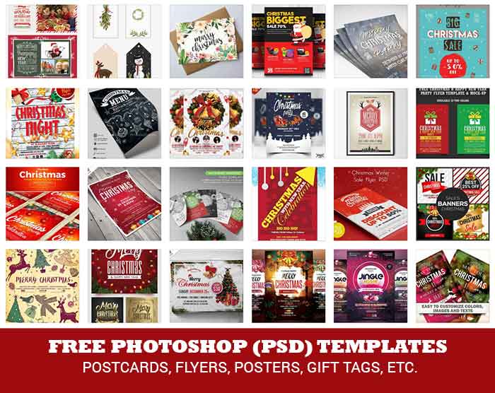 photoshop christmas card template