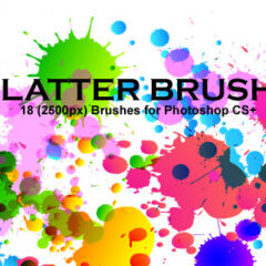 18 Grungy Background Photoshop Brushes Featuring Splatters