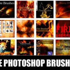 30 Sets of Realistic Fire Background Photoshop Brushes