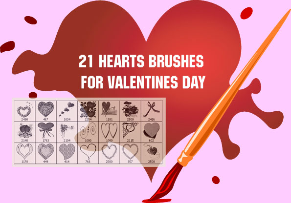 hearts photoshop brushes