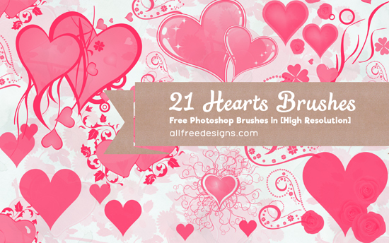 hearts photoshop brushes