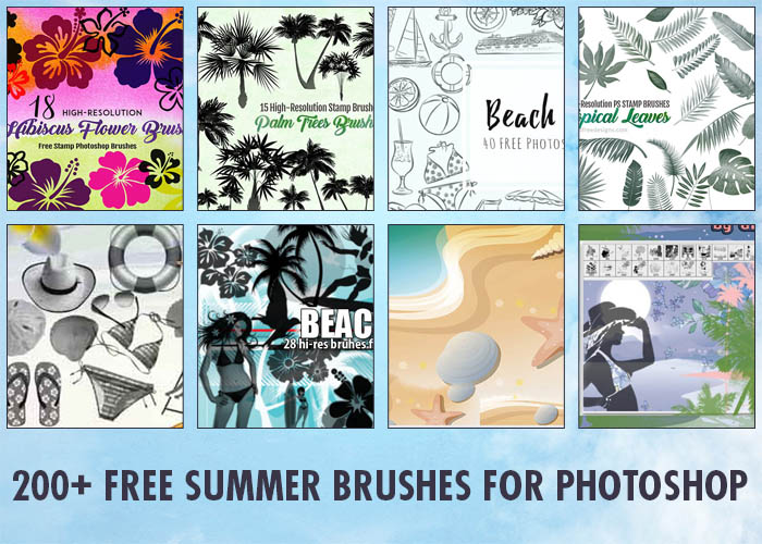 summer clip art photoshop brushes