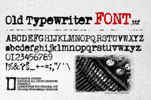 old typewriter typeface