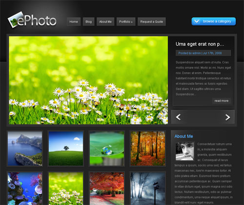 photography website templates