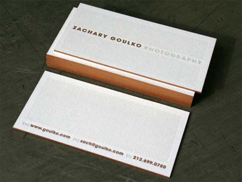 photographer business cards