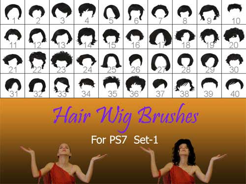 hair photoshop brushes