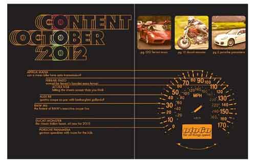 table of contents design