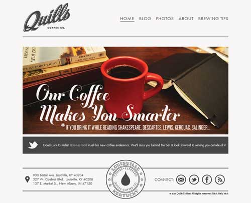 coffee shop website