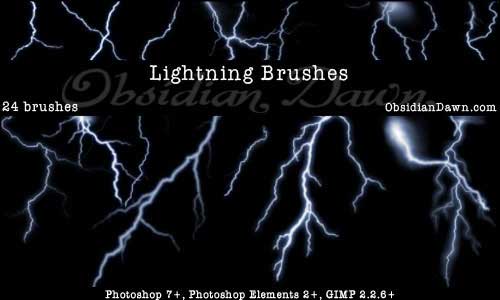 lightning photoshop brushes