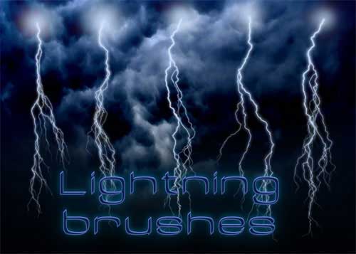 Lightning Photoshop Brushes: 30 Free High-Quality Sets