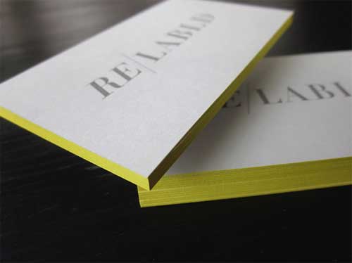 edge painted business cards