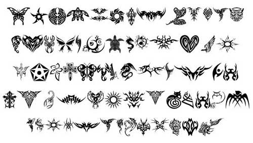 tribal tattoo letters