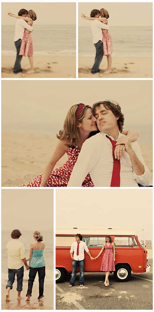 beach side engagement picture ideas