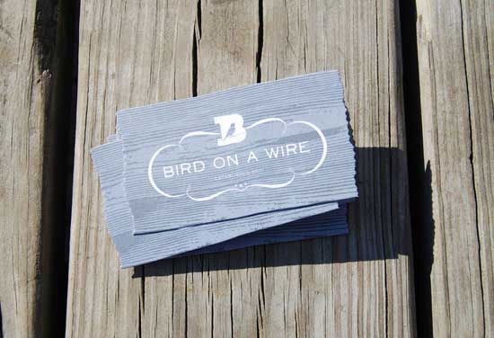 die-cut business card