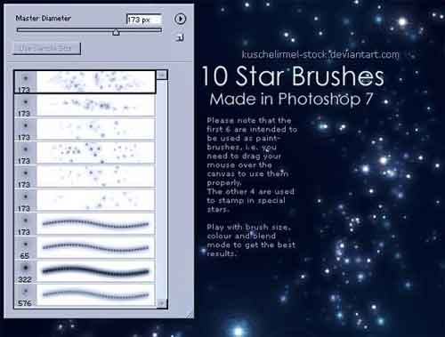 star photoshop brushes