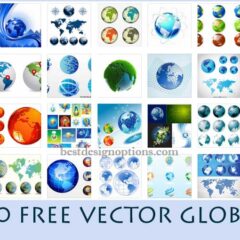 30 Sets of Free Vector Globe Graphics for Modern Designs