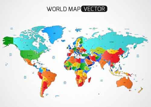 world map vector countries