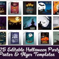 25 Free Vector Halloween Poster Templates