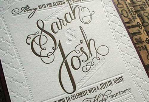 Wedding Invitation Examples 25 Letterpress Cards