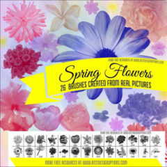 26 Realistic Flower Photoshop Brushes (Exclusive Freebies)