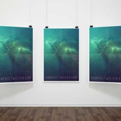 35 Hanging and Framed Poster Mockup Templates for Showcasing Your Designs