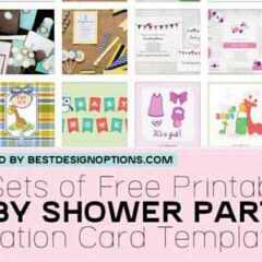 Shower Invitation Cards: 35 Sets of Printable Templates