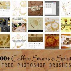 Coffee Photoshop Brushes: 300+ Stains and Splats