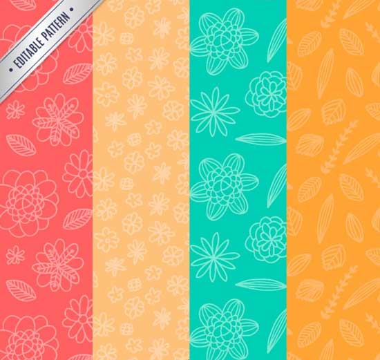 Floral Patterns: 150+ Repeating Vector Backgrounds