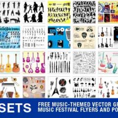 32 Sets of Free Vector Music Clip Art Graphics