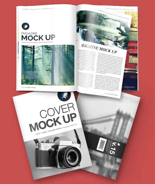 Download Magazine MockUp Designs in Editable PSD Templates PSD Mockup Templates