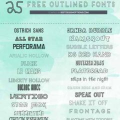 25 Free Outlined Font Types to Download