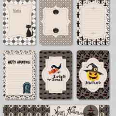 7 Free Printable Halloween Cards for Scrapbooks
