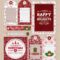 Free Printable Christmas Cards and Gift Tags in Red