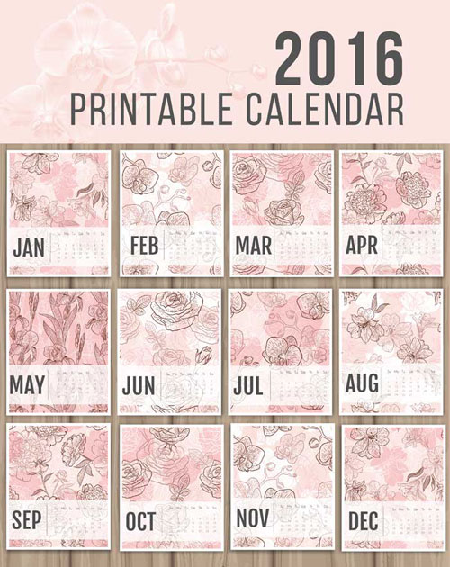 2016 printable calendar