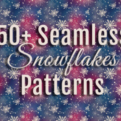Snowflakes Backgrounds: 50+ Seamless Patterns