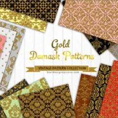 29 Free Damask Pattern Backgrounds With Gold Accents