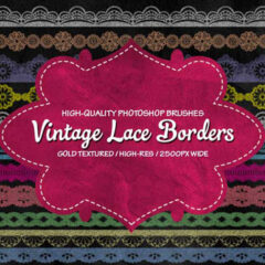 Free Vintage Lace Border Brushes + PNG Image Pack