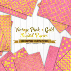 14 Pink Background Patterns for Digital Scrapbooking