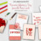 6 Free Simple Valentine Cards and Gift Tags in Pink