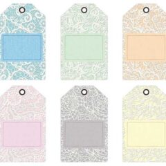 Printable Gift Tags, Ribbons and Journaling Cards in White Lace and Denim