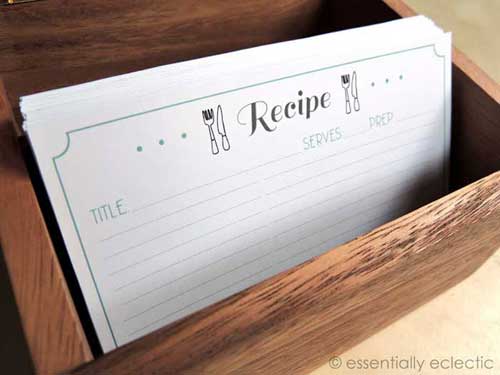 printable recipe cards