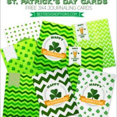 Journaling and Greeting Cards, Gift Tags in Green for St. Patrick’s Day