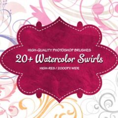 20+ Free Watercolor Swirls Brushes